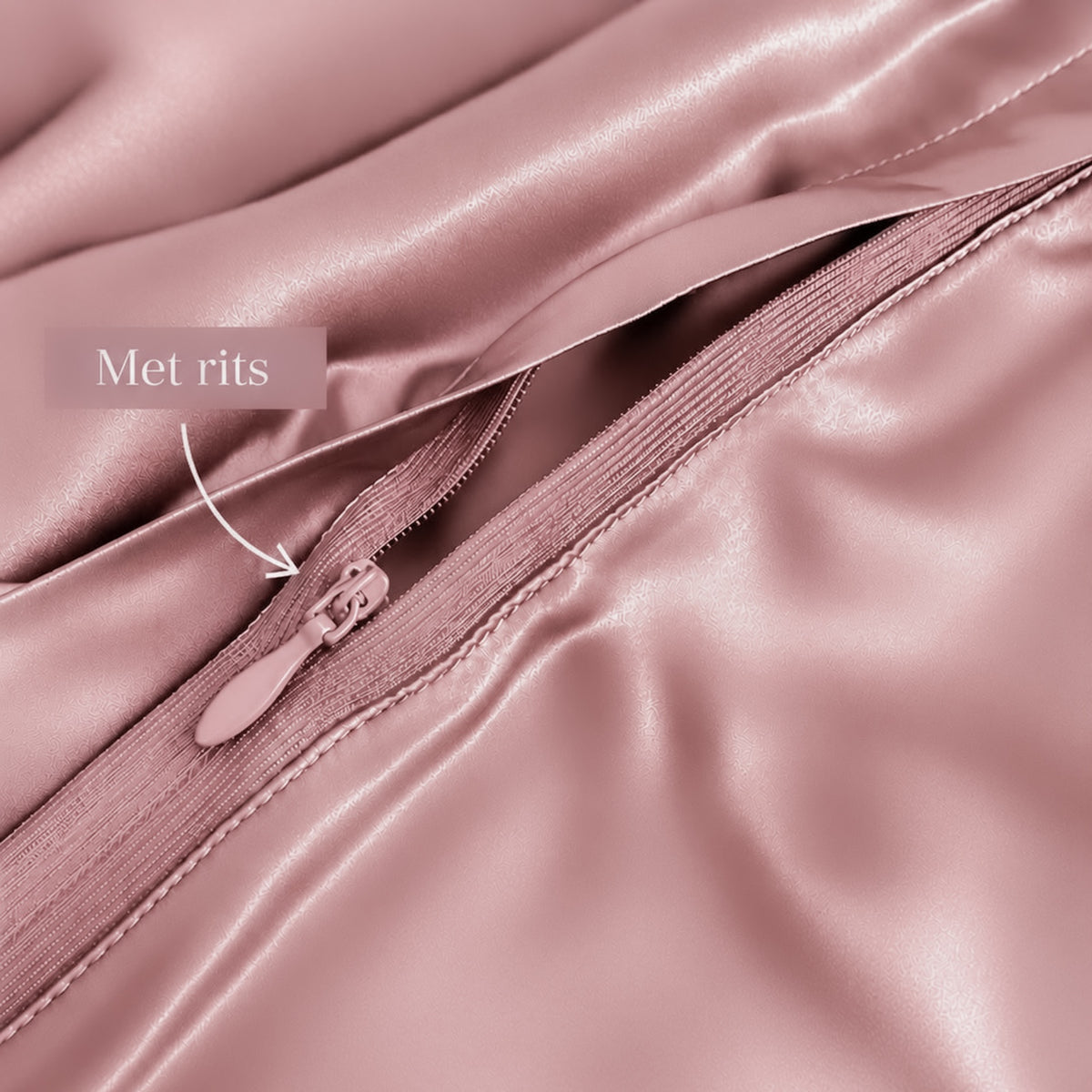 VietLua Kissenbezug aus 100 % Maulbeerseide (Rosé)