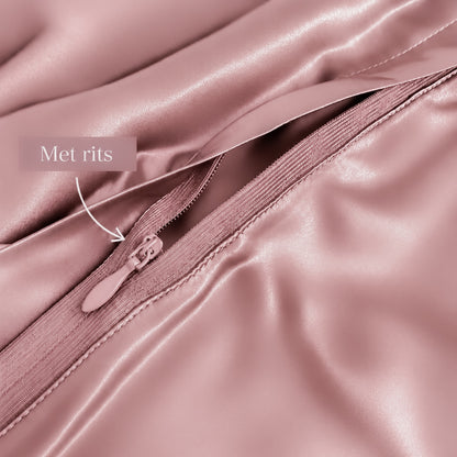 VietLua Kissenbezug aus 100 % Maulbeerseide (Rosé)